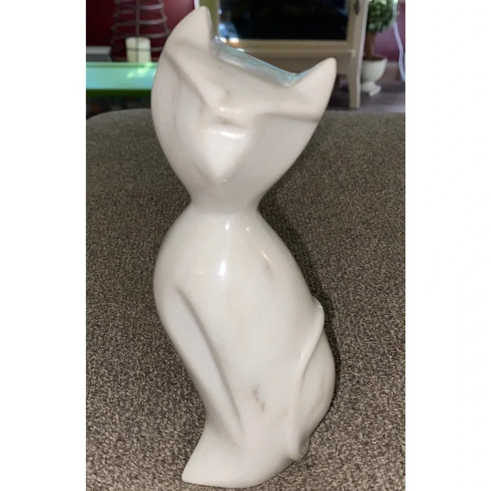 Vintage Sitting Cat Marble Figurine - Picture 6 of 9